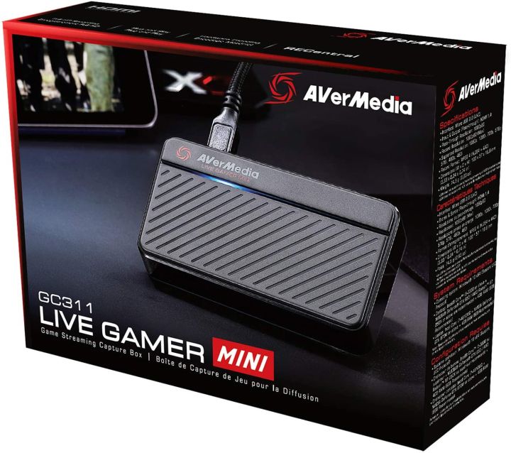 AverMedia GC311 Live Streamer External Capture Card (Full HD 1080p60 | HDMI In/Out | Micro USB)