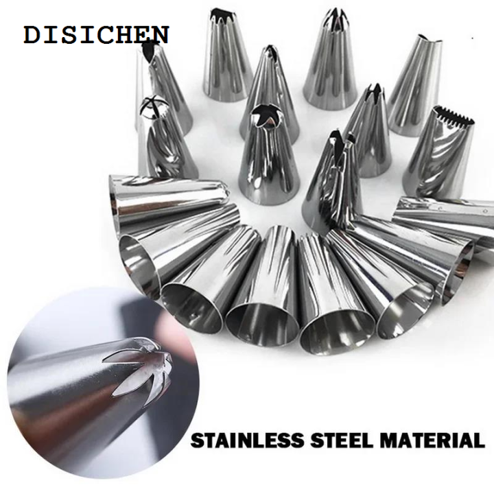 DISICHEN%202025%20Multifunctional%20Cake%20Decoration%20Baking%20Tool%20Pastry%20Cream%20Cake%20Decorating%20Stainless%20Steel%20Set%20Reusable%20Silicone%20Bag%20Bakery%20Tool%20-%20Image%204