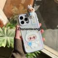 Zhusuowang IUQXU Labubu 3d Doll Zimomo Phone Case Phone14 Suitable For Iphone 1New style 6 Mokoko Silicone Transparent Protective Case Girlfriend Gifts. 