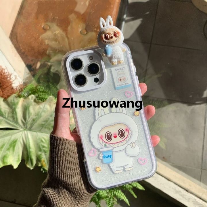 Zhusuowang%20IUQXU%20Labubu%203d%20Doll%20Zimomo%20Phone%20Case%20Phone14%20Suitable%20For%20Iphone%201New%20style%206%20Mokoko%20Silicone%20Transparent%20Protective%20Case%20Girlfriend%20Gifts%20-%20Image%204