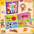 Dreamland Baby My First Cloth Book ABC with Squeaker and Crinkle Paper Cloth Books for Toddler Kids Early Development Cloth Book. 