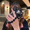 Simplicity soft case Phone Case For Samsung Galaxy M20/SM-M205FD Bear bracelet phone case cute Black pearl pendant. 