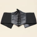 1Pcs Gothic Dark Lace Up Female Waist Corset Belt Wide PU Leather  Dress Belts jingu. 