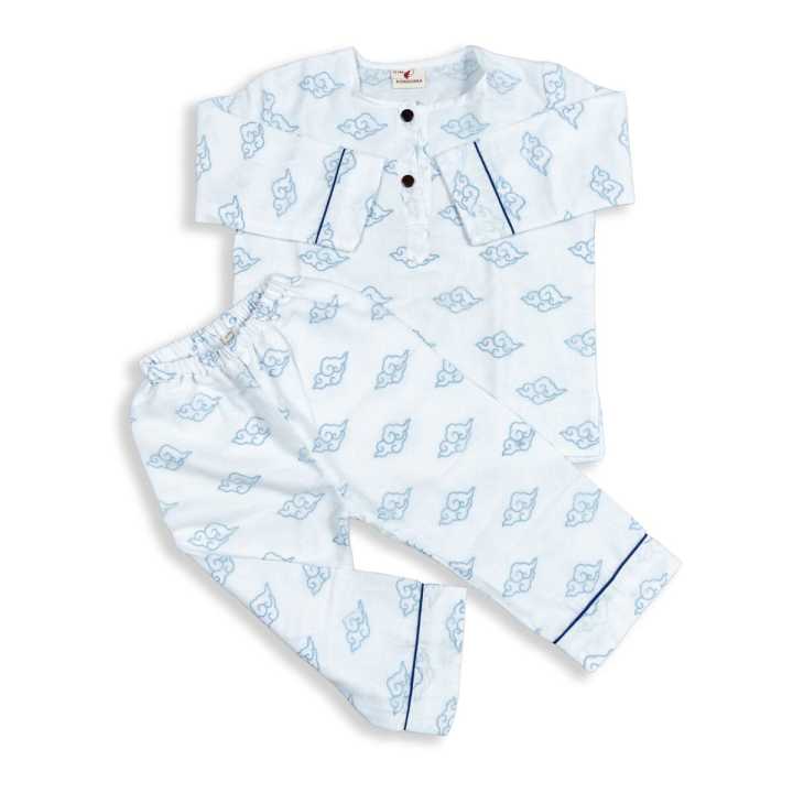 Kokroma Three Layers Unisex Mulmul Pyjama Set Multi-Colored (6months-6yrs) 200g