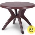 Supreme Marina Round Plastic Table with Sturdy Legs. 