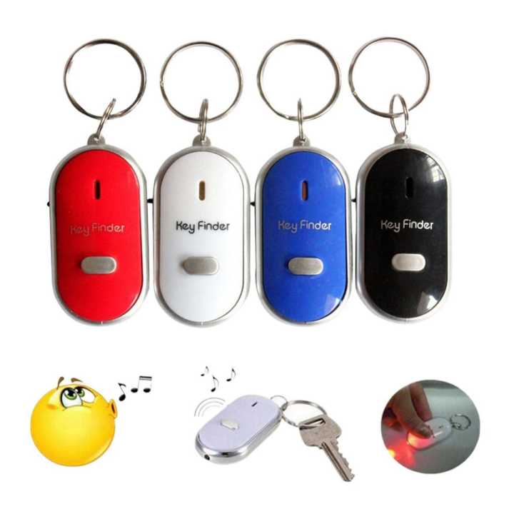 Sound Control Lost Key Locator Keychain LED Light Torch Mini Portable ...
