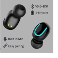 Q13S Bluetooth Wireless Binaural Tws Stereo Business Earbuds With Charging Bin - Black. 