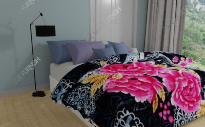 Korean%20Embossed%203D%20Printed%204%20Kg%20Double%20Bed%20Super%20Soft%20Blanket%20-%20Image%203