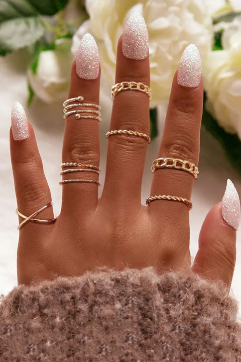 8 pcs VintageGold Knuckle Rings for Women