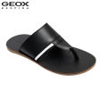 Geox Black Artie A Pure Leather Slippers For Men. 
