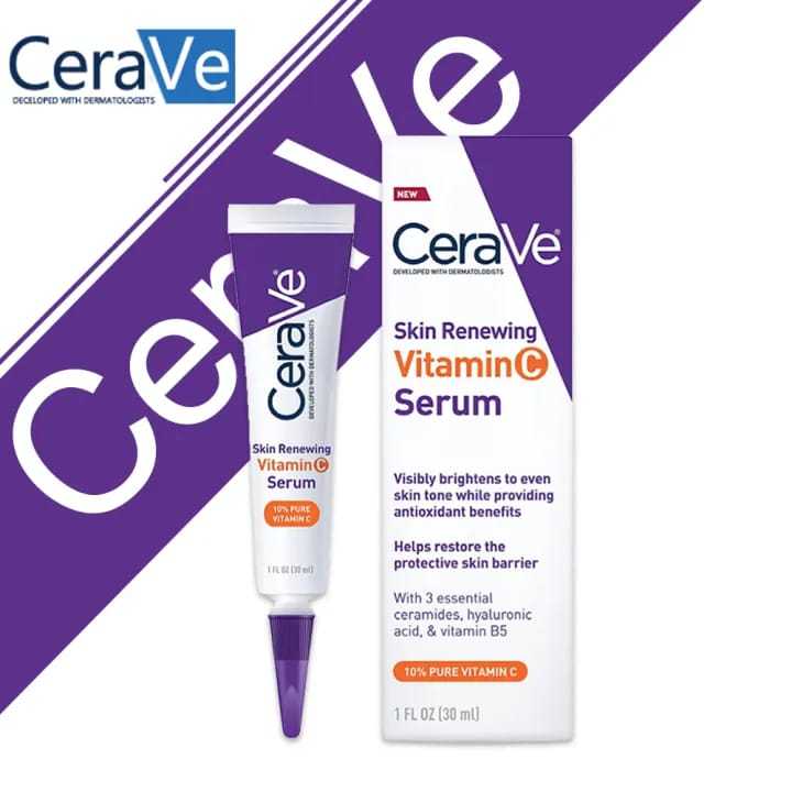 Cera-Ve Skin Renewing Vitamin C Serum with Ceramides, Hyaluronic Acid & Vitamin B5 (30ml/1 fl.oz.) - USA