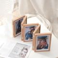 Modern Simple Creative Foldable Hinge Photo Frame Rectangular Double/Triple Portrait Picture Frame 2/3/4/5 Linked 6/7/8 Inches Desktop Album Set Gift. 