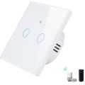 Tuya Smart Zigbee Smart Switch With Touch Panel Eu Standard Light Switch App Remote Control Compatiable with Alexa Google Home. 