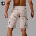Wraon Light Cream Solid Premium Cotton Box Half Pant For Men - Fashion | Half Pants For Men | Men's Wear | Cotton Pants |. 