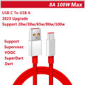 Oppo 80W 65W Supervooc Cable Reno 7 Pro 5g 6 5 4 3 Find X3 X2 X N F19 A74 Vooc Fast Charging Kabel Usb Tipo C Carga Rapida 1m 2m. 