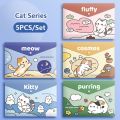5PCS/Set Cartoon Snap-fastener A4 File Folder Waterproof Large Capacity File Organizer Test Paper Storage PP Document Bag Gift. 