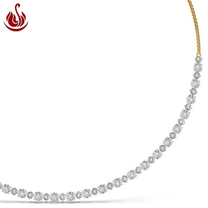 Sazuna Jewellers Queen Miracle Plate Diamond Necklace With Kamal