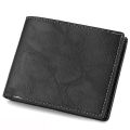 Large Capacity Two Fold Wallet Business Leisure Multi-position Men's Short Wallet PU Leather Soft Male Leather Purse Male. 