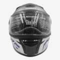 Steelbird SB Helmet In Black/White/Blue Color. 