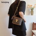 Sutuiying 2024 Vintage Girls Shoulder Bag Handbag Printing Ladies Fashion 2025 Crossbody Small Square Bag Simple Chain Girls Cosmetic Bag. 