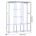 3-Door Foldable Plastic Wardrobe | DIY Non-Woven Portable Storage Cabinet for Bedroom | Easy Open Door Design, No Zipper Fabric Organizer | Cloth Daraz. 