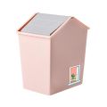 Vylon Trash Can Mini Shake Lid Type Trash Can House Shape Desktop Trash Can Cute Waste Bin Storage Basket for Living Room Bedroom Office Desk Compost Bin for Kitchen. 