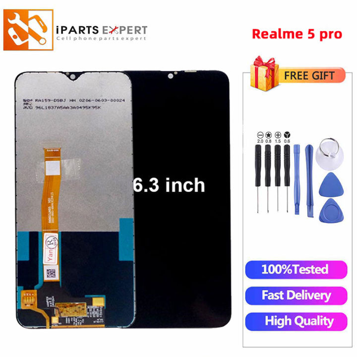 IPARTSEXPERT Original LCD For Realme 5 pro RMX1971 LCD Touch Screen With Frame Digitizer Assembly Replacement Screen for Oppo Realme 5 Pro LCD