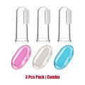 Baby Finger Toothbrush for Training Teething | Soft Oral Cleaning Massager for Infants & Toddlers | Set of 3. 