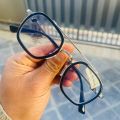Black/Sliver Frame Blue Ray Cut Lens Glasses For Unisex | Metal Frame Blue Ray Cut Lens Prescription Glass For Unisex. 