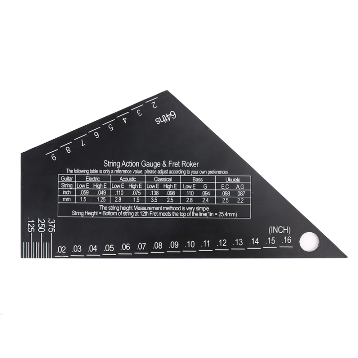 String Action Gauge Ruler Guide Setup Guitar Measuring Fork Bass Luthier Tool eB String Action Gauge Ruler Guide Setup Guitar Measuring Fork Bass Luthier Tool eB