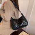 Exquisite Dumpling Bag Bright Space Cotton Tote Bag Large Capacity Crossbody Bag Shoulder Bag Down Nylon Handbag Lady. 