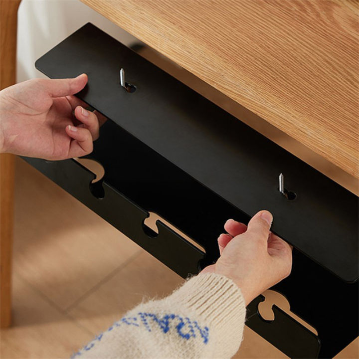 Under%20Desk%20Cable%20Management%20Cable%20Tray%20Under%20Desk%20With%20Clamp%20Power%20Strip%20Cord%20Holder%20No%20Drilling%20Sturdy%20Spacious%20Supplies%20-%20Image%203
