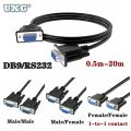 20M 10M 1.5M 3M Serial RS232 9Pin Male To Female DB9 9Pin PC Converter Extension Transfer Cable Cord Extending Wire For Computer. 