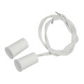 Plastic Recessed Wired Door And Window Magnetic Contact Sensor. 
