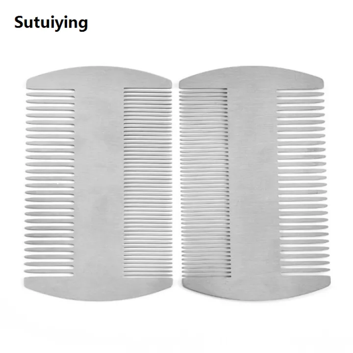 Sutuiying%201pcs%20Metal%20Hair%20Beard%20Comb%20EDC%20Size%20Steel%20Perfect%20for%20Wallet%20Hot%20Selling%20and%20Pocket%20Anti-Static%20Dual%20Action%20Beard%20Comb%20Hair%20Styling%20-%20Image%204