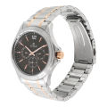 Titan   1698Km01 Black Dial Chronograph Watch For Men- Silver. 