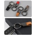 Key Holder Car Key Buckle Creative Keys Organizer Key Ring Leather Key Chain Bag Charms Pendant Round Buckle Keychain Accessories. 