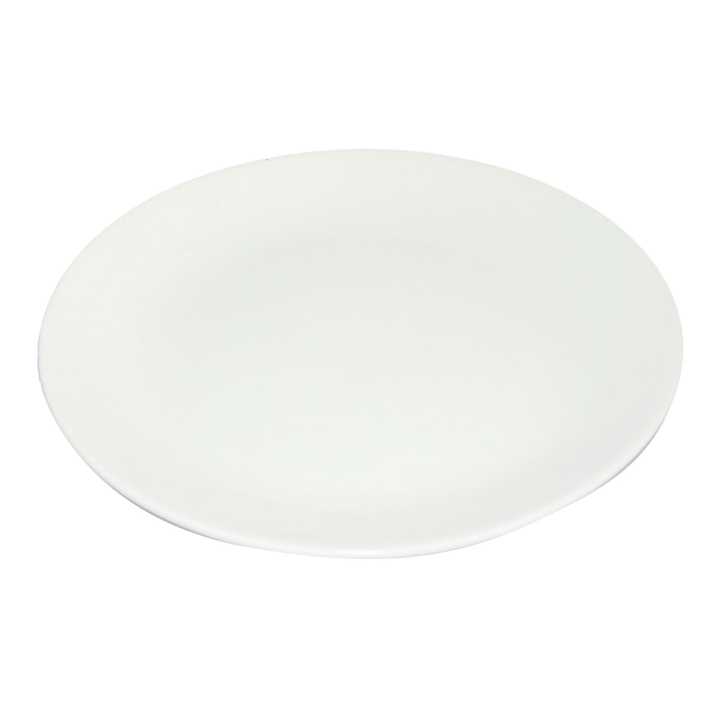 White Ceramic Plate Plain Design 9 Inch