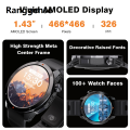 Ranggense Luxury Aolon Navi R3 Smart Watch for Men GPS 1.43 Inch AMOLED 3ATM Waterproof Smart Watch Compass Altimeter Running Pace Smartwatch Original Sports Smart watch. 