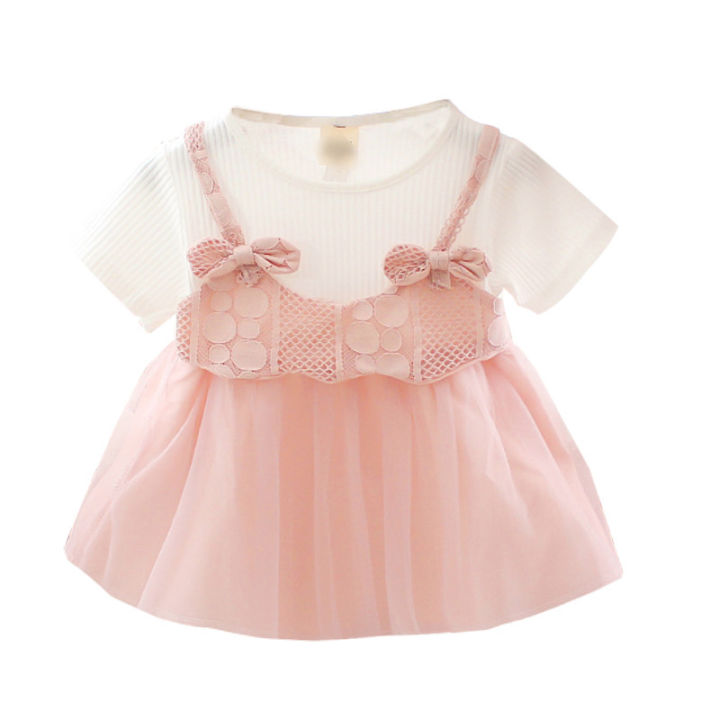 Korean%20version%20of%20children's%20clothing%202019%20summer%20new%20products%20girls%20foreign%20trade%20short%20sleeve%20dress%20baby%20mesh%20princess%20dress%20cross-border%20consignment%20-%20Image%205