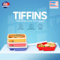 Bagmati Kids Children Tiffin Box Set With Free Spoon. 