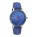 Fastrack Space Rover Quartz Analog Blue Dial Leather Strap Watch For Women-6192Sl02. 