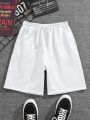Men's  Cotton Shorts with Pockets-White. 