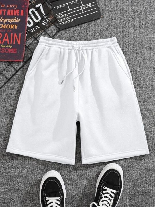 Men's%20%20Cotton%20Shorts%20with%20Pockets-White%20-%20Image%203