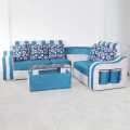Light Blue Corner Sofa Set. 