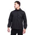 Taffeta Black Double Layer Windcheater Jacket For Men. 