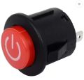 Round Push Button Kids Electric Car, E-Bike Starter On Off Power Switch Suitable for 6v and 12v 20A 10A/250V AC 20A/12V DC. 