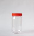 Plastic jar 400ml_red lid set of 10. 