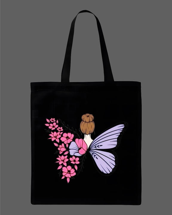 Minimalist%20Floral%20Fairy%20Butterfly%20Girl%20Printed%20Tote%20Bag%20%20%E2%80%93%20Eco-Friendly%20Cotton%20Shoulder%20Shopping%20Bag-White,%20Black%20-%20Image%203