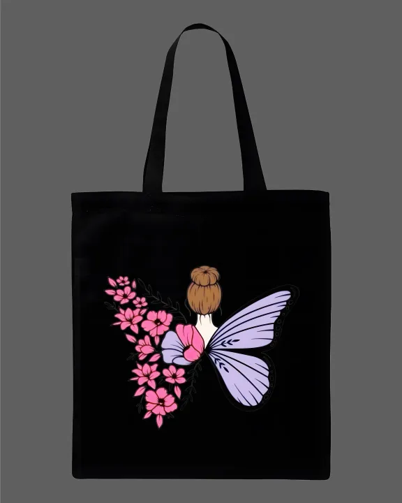 Minimalist%20Floral%20Fairy%20Butterfly%20Girl%20Printed%20Tote%20Bag%20%20%E2%80%93%20Eco-Friendly%20Cotton%20Shoulder%20Shopping%20Bag-White,%20Black%20-%20Image%203